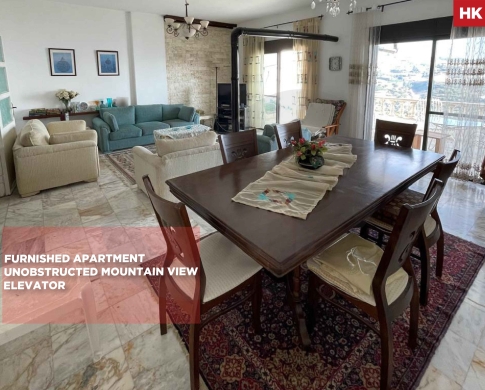 FULLY FURNISHED/Gated Community/Unobstructed Mountain View/Rwayset Sawfar,ALEY/رويسات/REF#HK141624 !