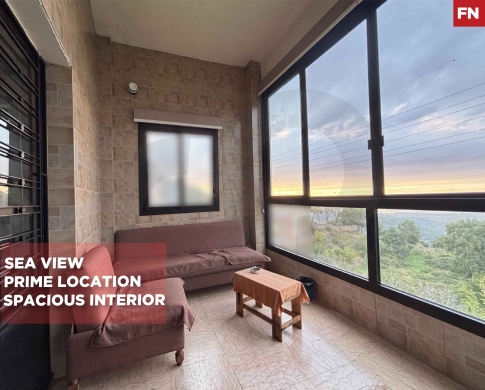 PRIME LOCATION APARTMENT WITH SEA & MOUNTAIN VIEW/AIN ENOUB,ALEY/عين عنوب/REF#FN141730 !