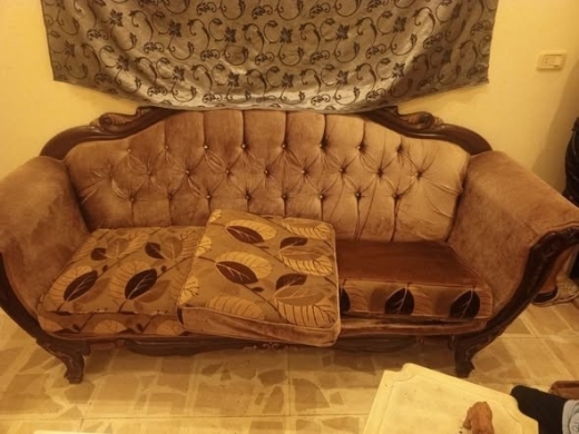 Carved wooden salon set