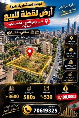 Land for sale in Ras El Nabaa