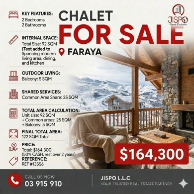 Villas for sale dans Faraya - Mountain Chalet Under Construction for Sale in Faraya &ndash; Keserwan